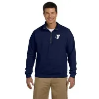 Men's 1/4-Zip Cadet Collar Sweatshirt - Screen Print